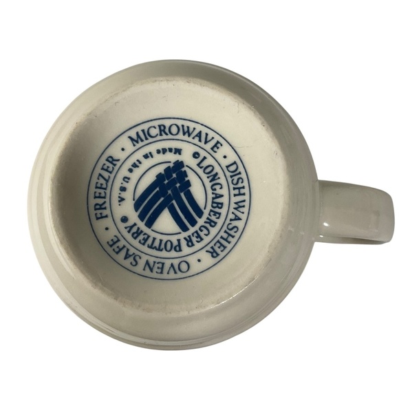 Longaberger Woven Traditions Classic Blue Pottery Mug Microwave Dishwasher safe - Picture 4 of 7